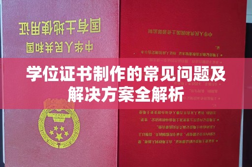 河口学位证书制作的常见问题及解决方案全解析