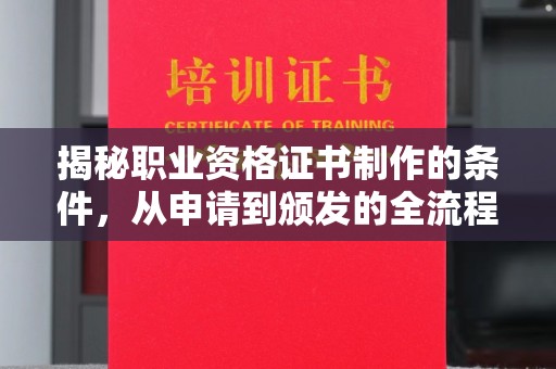 河口揭秘职业资格证书制作的条件，从申请到颁发的全流程解析